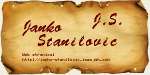 Janko Stanilović vizit kartica